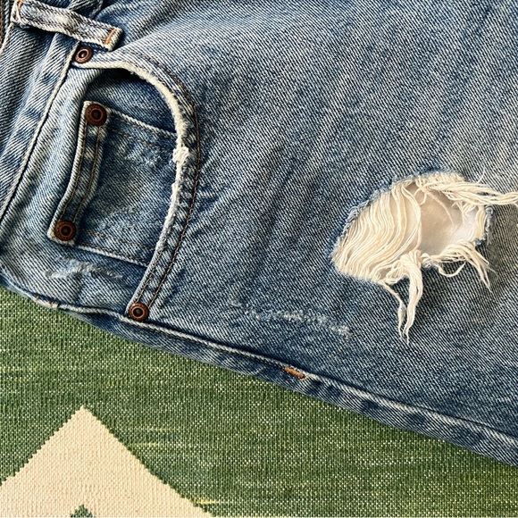 Anine Bing wide leg cropped jeans distressed jeans - size 24 - Picture 5 of 5